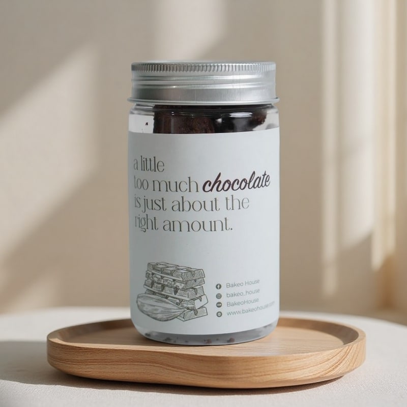 Double Chocolate Cookies Bottle - Bakeo House